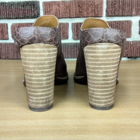NWOT Kork-Ease Challis Genuine Leather Heeled Mule in Dark Brown Croc Print Sz 7 - Picture 12 of 15